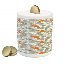 Fox in the Winter Forest Piggy Bank