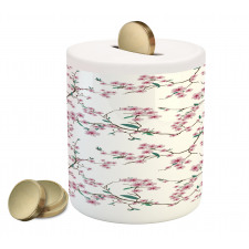 Asian Floral Botany Piggy Bank