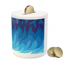 Abstract Gas Flame Fire Piggy Bank