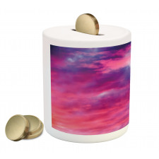 Cloudy Sunset Piggy Bank