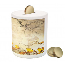 Romantic Love Fall Piggy Bank