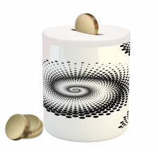 Spiral Dots Pattern Piggy Bank