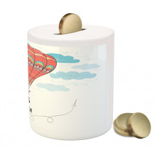 Words Hot Air Balloon Piggy Bank