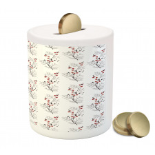 Curvy Dotted Branches Piggy Bank