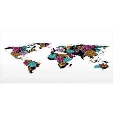 World Map Flowers Piggy Bank
