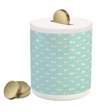 Inner Polka Dots Piggy Bank