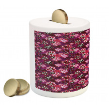 Modern Floral Leaf Nature Piggy Bank