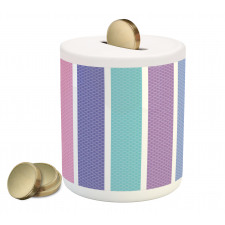 Polka Dot with Stripes Piggy Bank