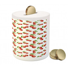 Cherry Fruit Pattern Piggy Bank