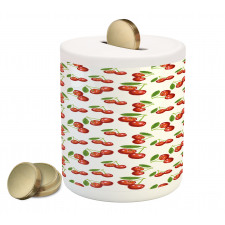 Cherry Fruit Pattern Piggy Bank