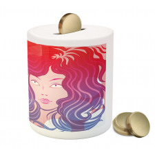 Little Mermaid Face Hair Piggy Bank