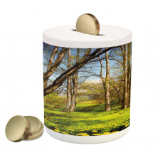 Spring Forest Flowers Piggy Bank