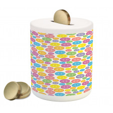 Circular Buttons Piggy Bank