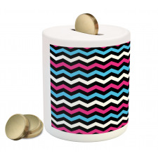 Zigzag Colorful Twisty Piggy Bank