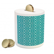 Moroccan Floral Swirls Piggy Bank