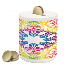 Abstract Lace Swirls Ivy Piggy Bank