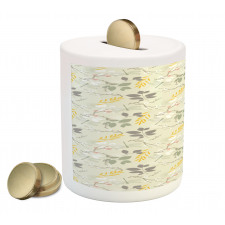 Farm Florals Swirl Piggy Bank