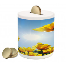 Field Summer Blooms Piggy Bank