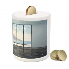 Mountain Ocean Scenery Piggy Bank