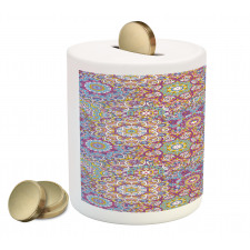 Colorful Mandala Paisley Piggy Bank