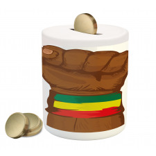 Ethiopian Flag Colors Piggy Bank