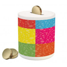 Vibrant Rainbow Colors Piggy Bank