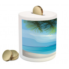 Tiki Surfboard Piggy Bank