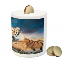 Calm Wild Animal Sunset Piggy Bank