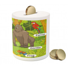 Jungle Fauna Zoo Piggy Bank