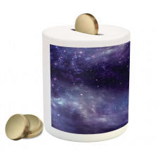 Sky Space Stars Gloomy Piggy Bank