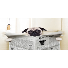 Puppy Reading Newspaper Piggy Bank