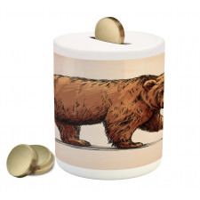 Ink Art Wildlife Beast Piggy Bank