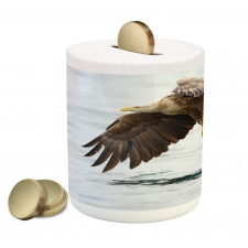 Bird with White Feathers Piggy Bank