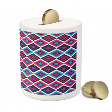 Psychedelic Lines Piggy Bank