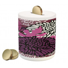 Large Floral Petals Bud Piggy Bank