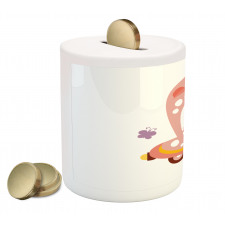 Cartoon Car Puppy Piggy Bank