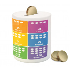 Colorful Numbers Piggy Bank