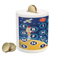 Space Letters Piggy Bank