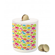 Sixties Hippie Flowers Piggy Bank