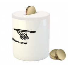 Basketball Player Artwork Piggy Bank