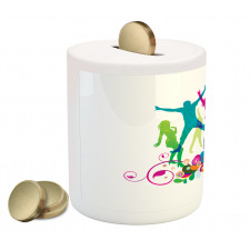 Teen Dance Floral Vivid Piggy Bank