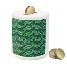 Green Dotted Pattern Piggy Bank