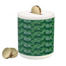 Green Dotted Pattern Piggy Bank