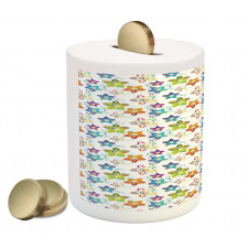 Colorful Celestial Shapes Piggy Bank