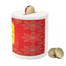 Flower Motifs Piggy Bank