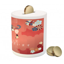 Motifs of Japan Piggy Bank