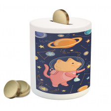 Cartoon Dog Astronaut Piggy Bank