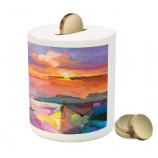 Mountains Design Piggy Bank