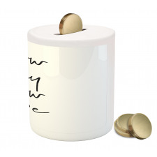 Motivational Calligraphy Piggy Bank