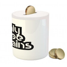 Motivational Retro Typography Piggy Bank